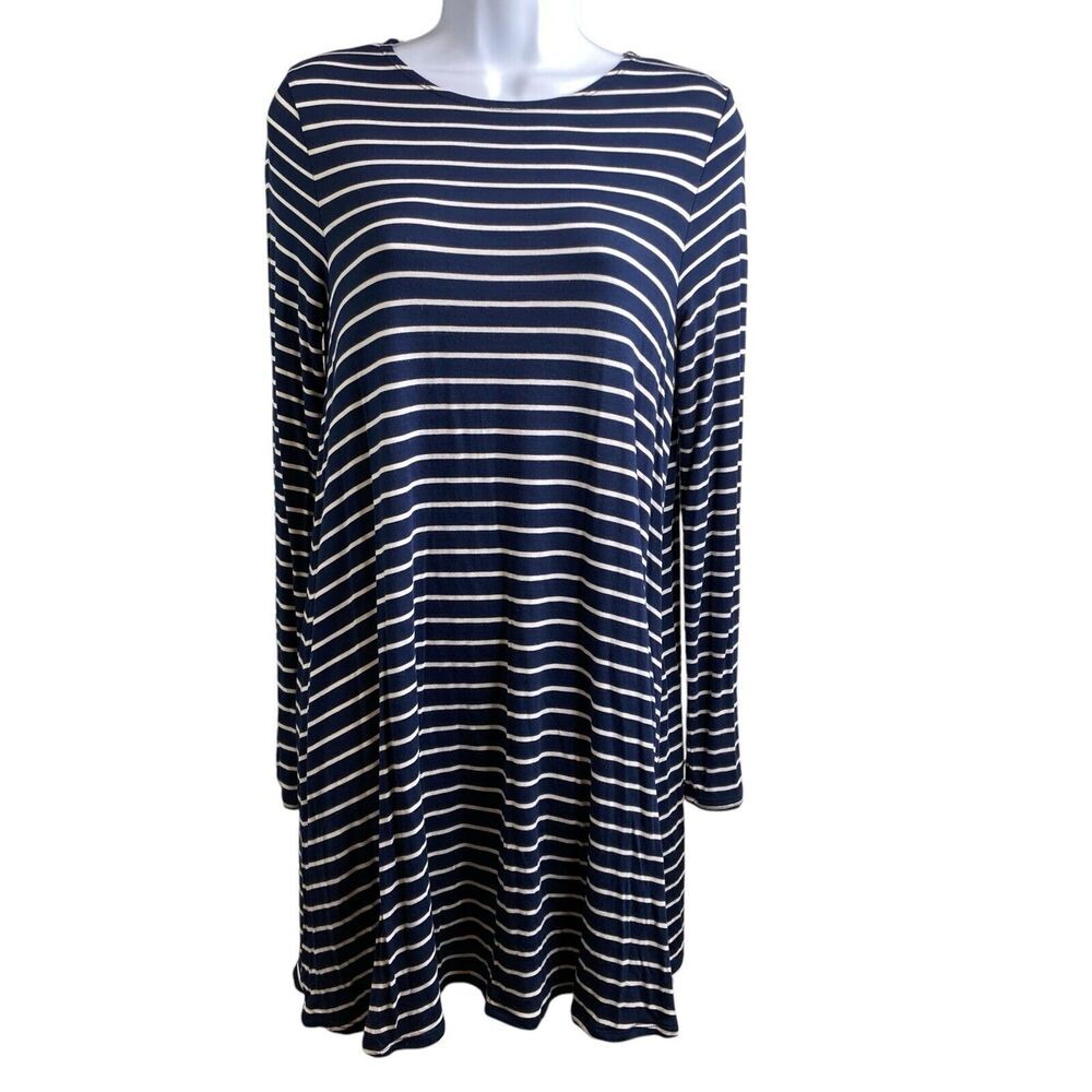Abercrombie & Fitch Women's Blue Striped Shirt Dress Size S Preppy Old Money